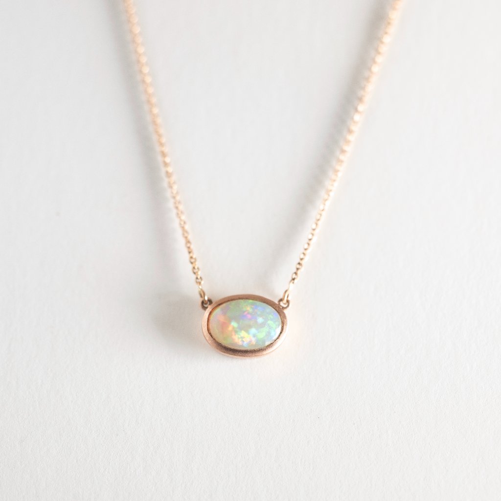 Gold Opal Necklace